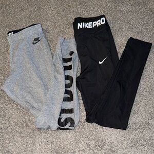 Nike Women Black and Gray Leggings Lot